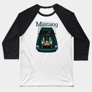 Mustang King Cobra 1978 - Aqua Metallic Baseball T-Shirt